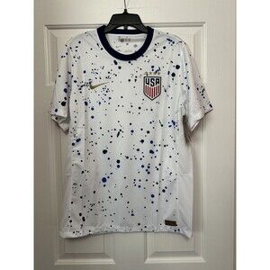 Nike USMNT 2023 Stadium Home Jersey USA White Paint Splatter DR3972-100 Mens L